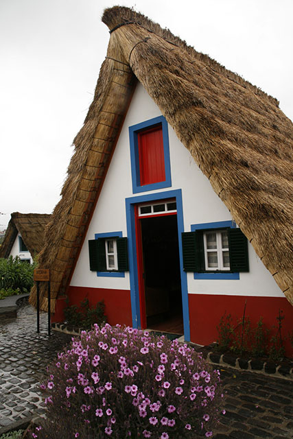 Gevel van huisje op Madeira