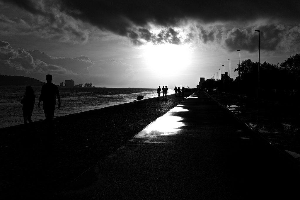 zonsondergang in Lissabon