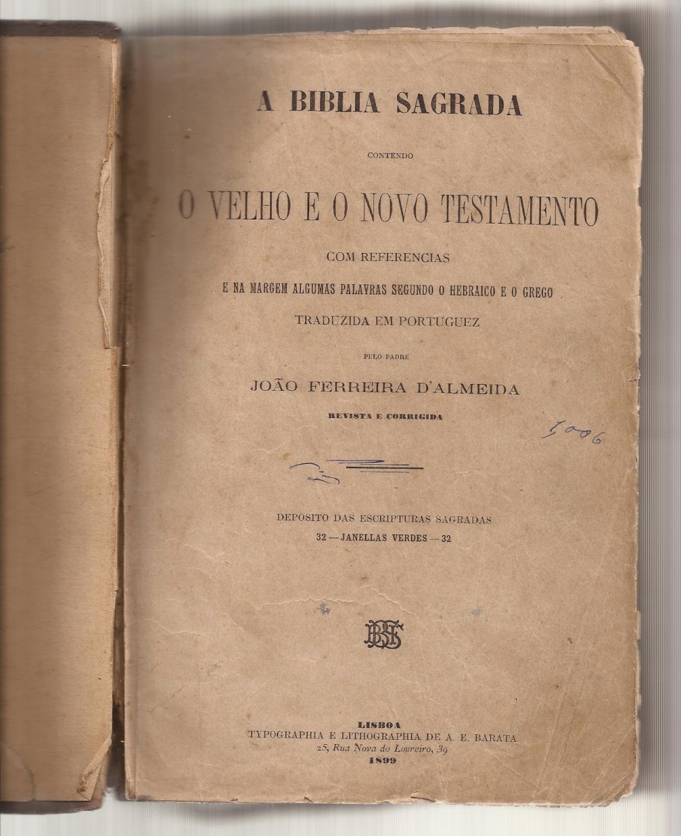 Portugese bijbel uit 1899. 