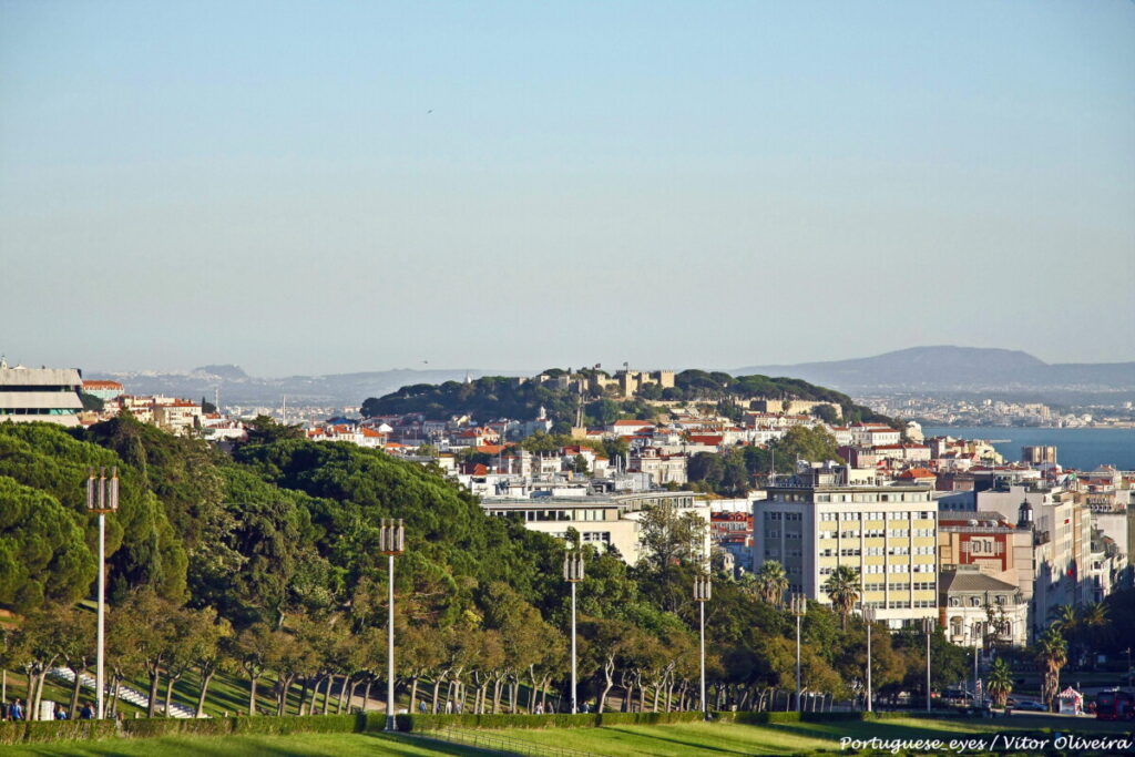 Parque Eduardo VII in het midden van Lissabon.