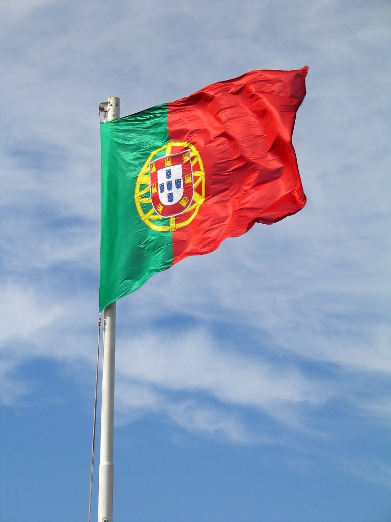 Wapperende Portugese vlag