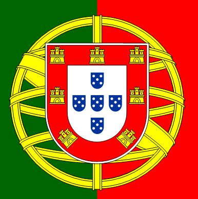 Detail van de huidige Portugese vlag