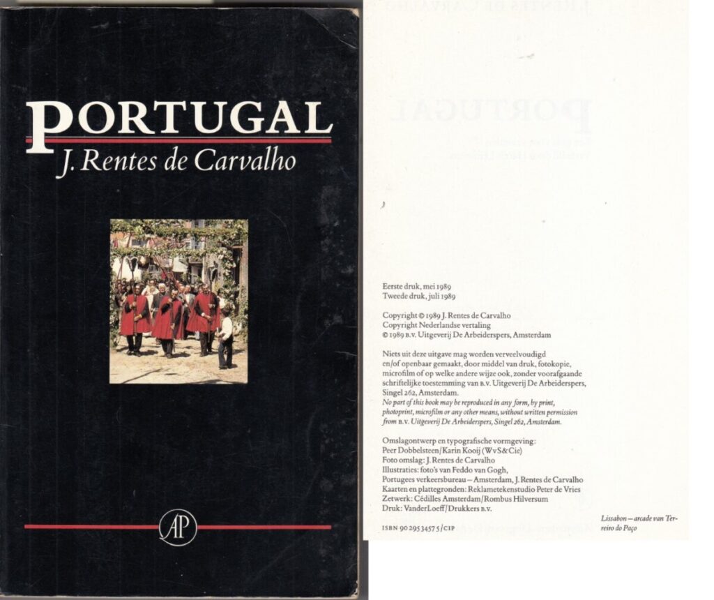 Voorplat van de 2e druk van het boek Portugal, een gids voor vrienden, van Rentes de Carvalho