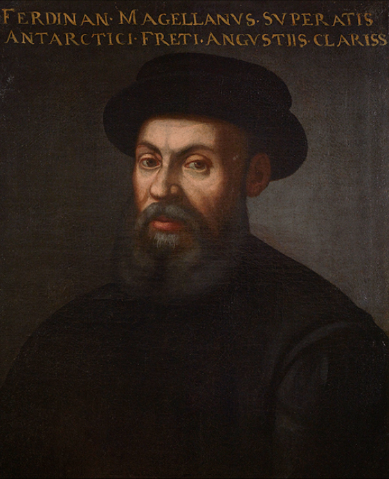 Schilderij, portret van Magellaan.