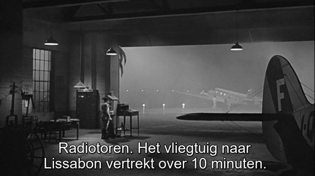 Still uit een van de laatste scenes uit de film Casablanca.