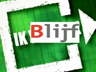 Ik Blijf-logo, geinspireerd op het IK Vertrek logo van AVROTROS