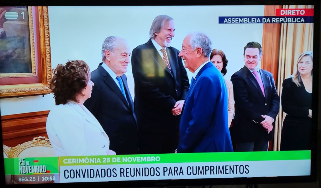 Ontmoeting tussen generaal Ramalho Eanes en president Marcelo Rebelo de Sousa 