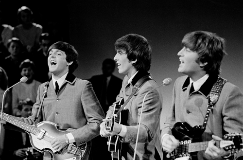 The Beatles in de VARA studios in 1964 - Foto: VARA Omroep 